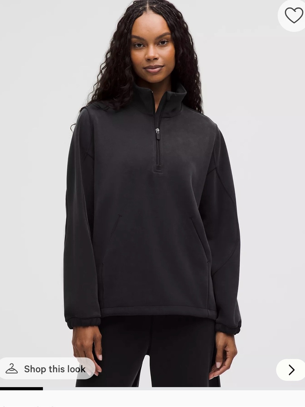 Lululemon soft stream half zip up women’s NWT